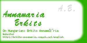 annamaria brkits business card